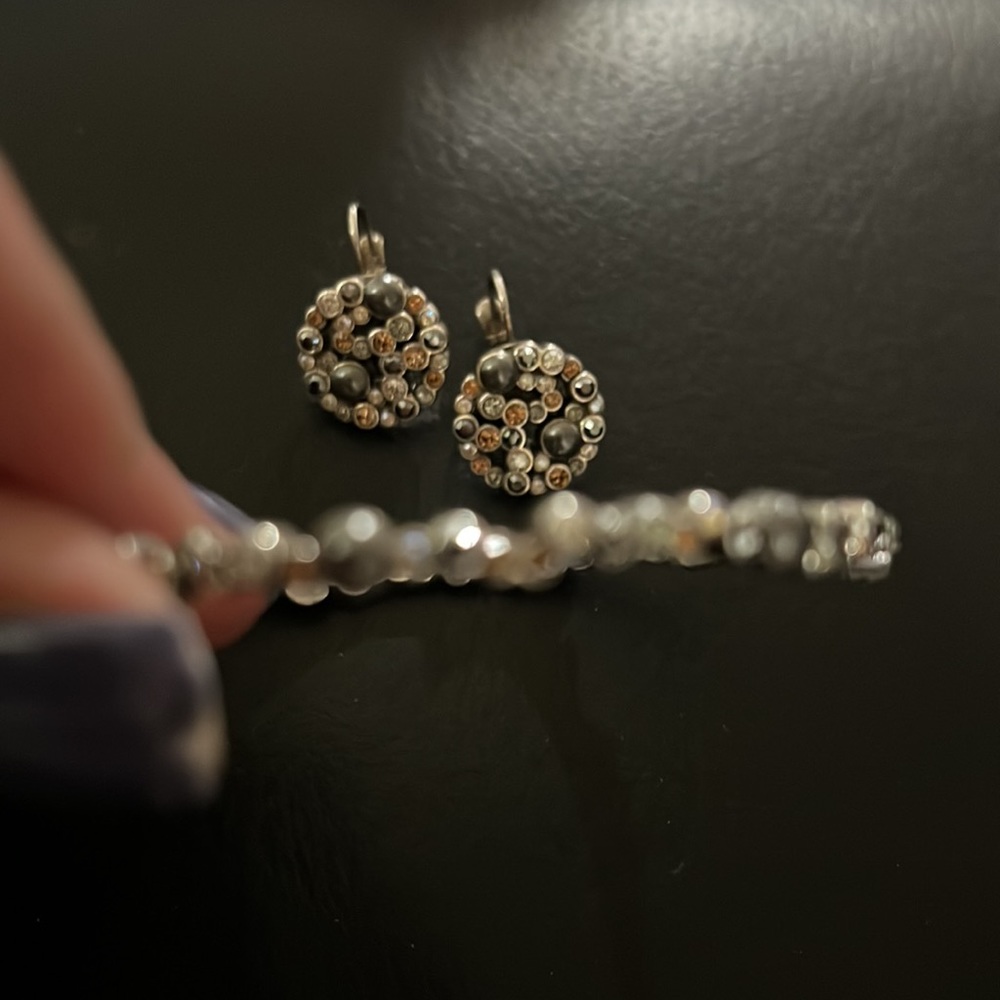 Brighton crystal palace earrings bangle set.